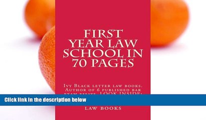 Descargar video: Pre Order First Year Law School In 70 Pages: Ivy Black letter law books. Author of 6 published bar