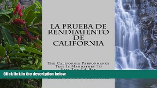 Buy Serie Tutor Personal La Prueba de Rendimiento de California: The California Performance Test