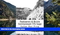 Buy Value Bar Prep Fondamenti di Diritto Costituzionale 75% Saggi: No More Law School Tears