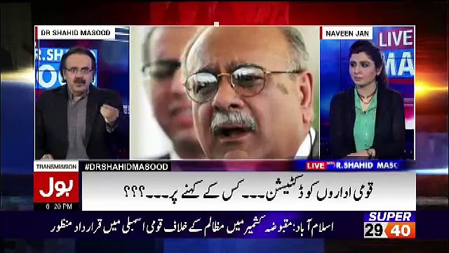 Shahid Masood Bashing Najam Sethi In Live Show
