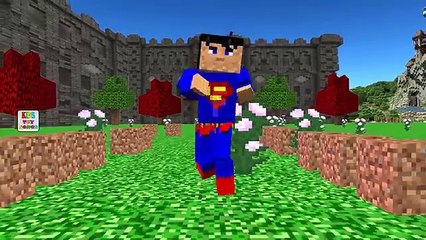 Minecraft Song ♪ | Super Man Finger Family Funny Cartoon Animation Nursery Rhymes
