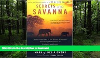 FAVORIT BOOK Secrets of the Savanna: Twenty-three Years in the African Wilderness Unraveling the