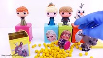 Disney Frozen DIY Cubeez Play-Doh Surprise Eggs Dippin Dots Funko Pop Elsa Anna Olaf Learn Colors!