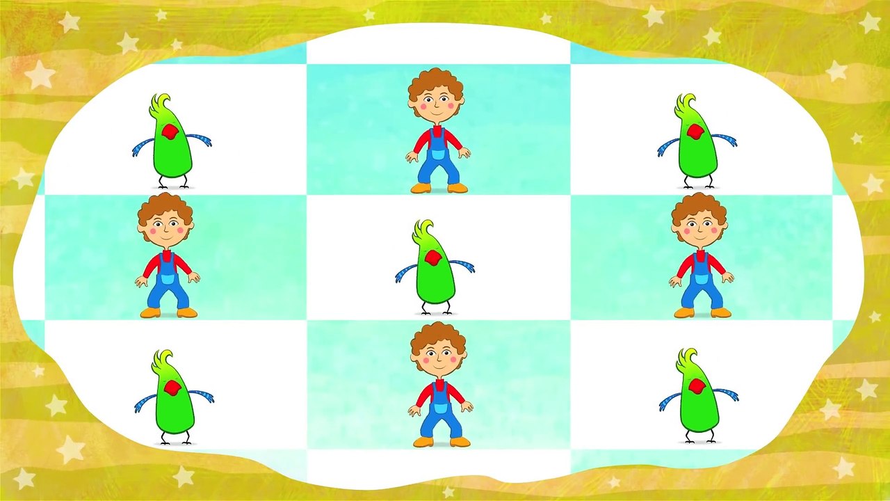 СБОРНИК 1 - Четыре песенки мультика для детей малышей вместе. Алфавит, Птички, Фрукты и Лево Право. (Синий трактор)