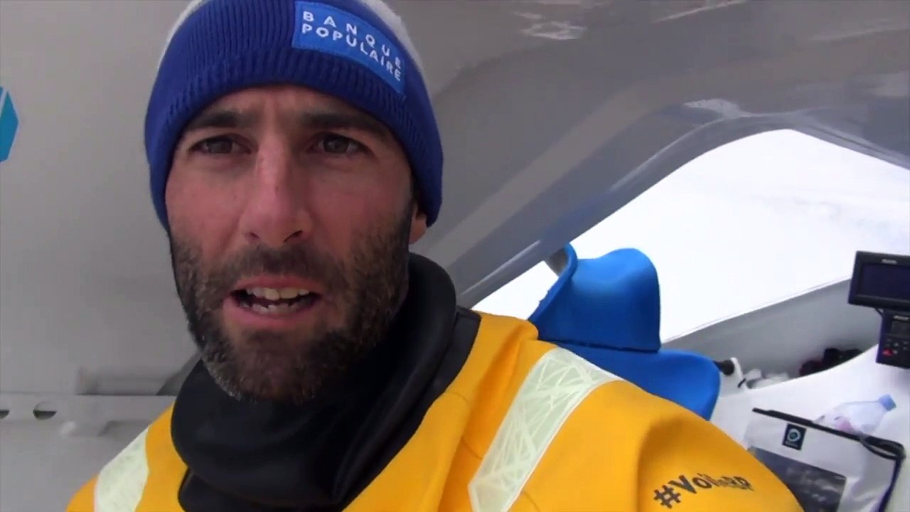 Armel Le Cléach rencontre la Marine nationale Vendée Globe
