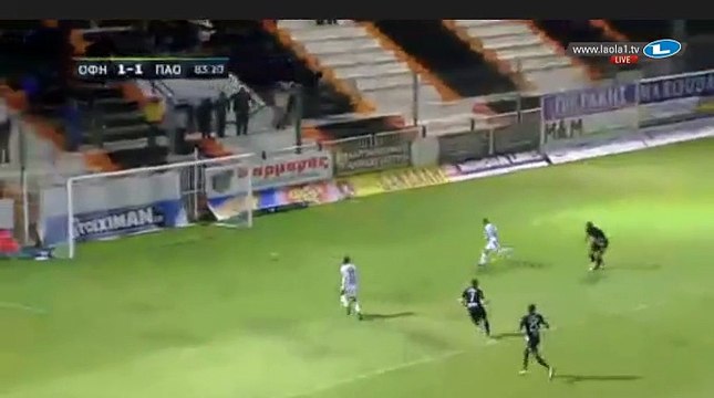 Γκολ o Mario Ogboe στο 83' ΟΦΗ - Παναθηναϊκός 2 - 1 Κύπελλο Ελλάδος 30/11/2016