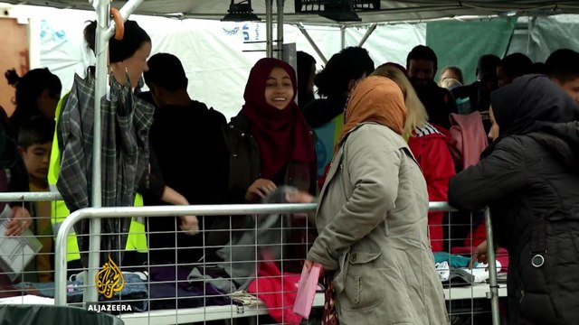 Residents of Greek island Chios protest against refugee influx