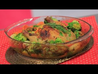 دجاج روستو بالخضار | غادة التلي