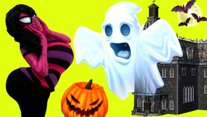 Download Video: Superhero Superstars HAUNTED GHOST!_ - Spiderman vs Venom with Joker, Frozen Elsa, Batman