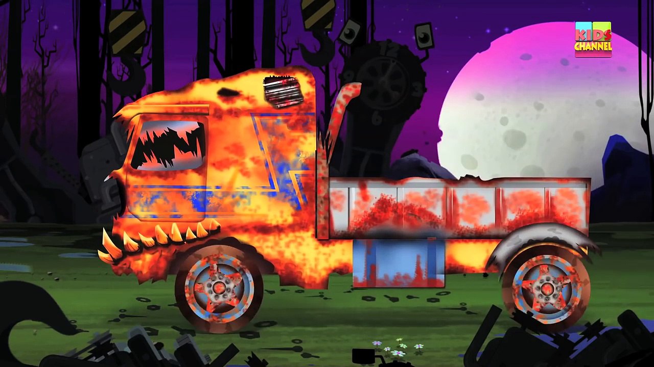 Street vehicles | Scary Vehicles | Learn Transports | Halloween videos for kids