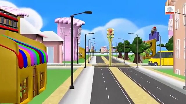 The Wheels On The Bus Go Round And Round | Nursery Rhymes | Wild Animals Cartoon Animation