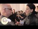 Cynthia Rowley chats with Mr. Mickey at her F/W show