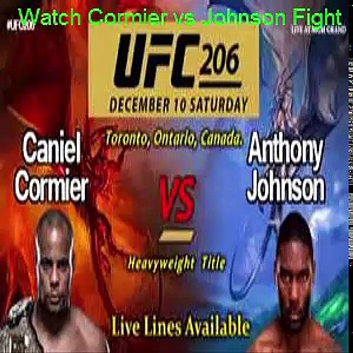 Watch UFC 206 Live Stream Cormier vs Johnson Fight