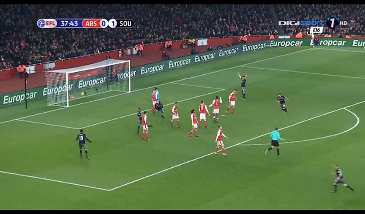 Ryan Bertrand Goal HD - Arsenal 0-2 Southampton - 30.11.2016