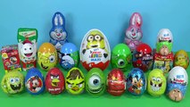 35 Surprise Eggs - Kinder Surprise Spongebob Mickey Mouse Disney Pixar Cars Eggs