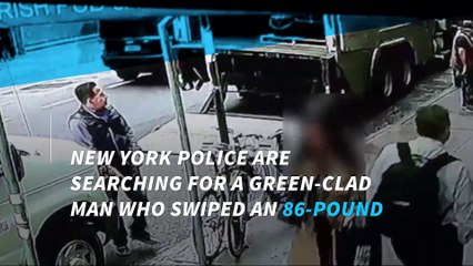New York thief grabs a pot of gold off an armored truck, and walks away with it