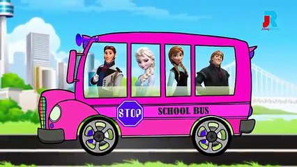FROZEN Wheels On The Bus | Wheels On The Bus Nursery Rhymes For Children