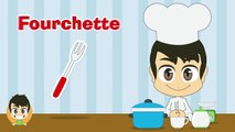 Learn ِKitchen Tools in French for Kids - تعليم أدوات المطبخ باللغة الفرنسية للاطفال