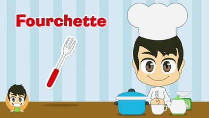 Learn ِKitchen Tools in French for Kids - تعليم أدوات المطبخ باللغة الفرنسية للاطفال