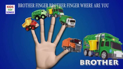Garbage Truck Cartoon Toys for Kids | Finger Family Nursery Rhyme | Garbage Truck Finger Family