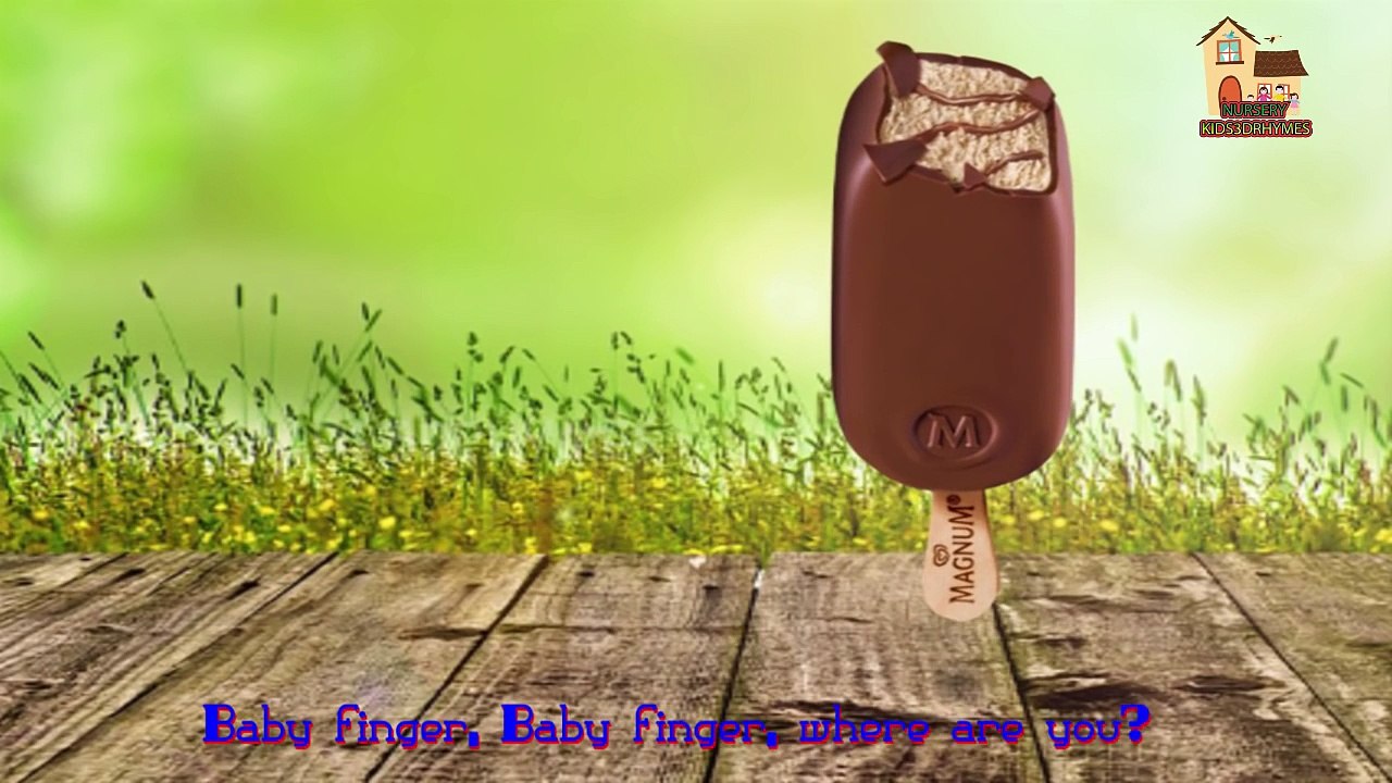 Popsicles finger family 3d English rhymes for Nursery children