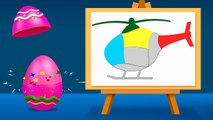 Learn Colors with Helicopter Coloring Pages - Colouring pages for Chiildren