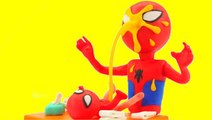 Spiderbaby Poo, Fart and Pees on Spiderman's Face Prank Videos Superhero Stop Motion Videos