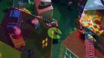 Peppa Pig & Ted le train cherchent des oeufs surprises | jouets Mignons en français et dinosaures