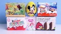 SURPRISE EGGS ANGRY BIRDS MICKEY MOUSE DISNEY PRINCESS MAYA THE BEE KINDER SURPRISE HUEVOS SORPRESA