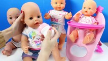 Baby Doll Wets and Wash his Teeth Interactive Baby Born Wash Basin ベビーボーン かわいい洗面台