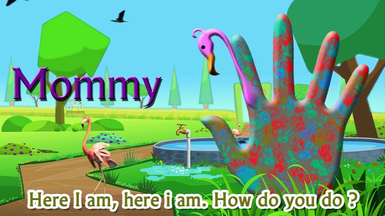 Pink Flamingo Finger Family Song || Dady Finger Nursery Rhyme ||Ozu Animal Finger Family Rhymes