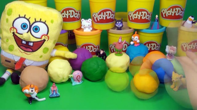 25 Play Doh Eggs SpongeBob Surprise Eggs Dora The Explorer Peppa Pig Marvel Heroes Mickey Mouse