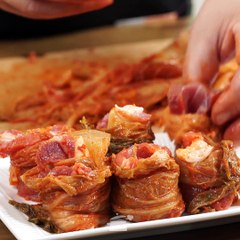 만개의레시피 초이맘 쉐프님이 알려주는 한 입에 쏙쏙 목삼겹김치롤찜♥ [만개의쉐프레시피]