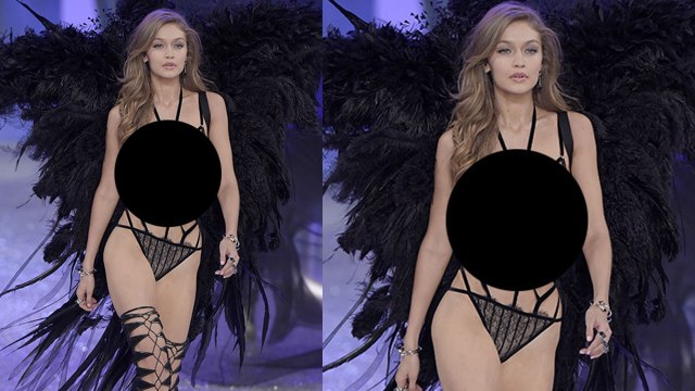 Gigi Hadid Suffers Devastating Wardrobe Malfunction At VS Fashion Show