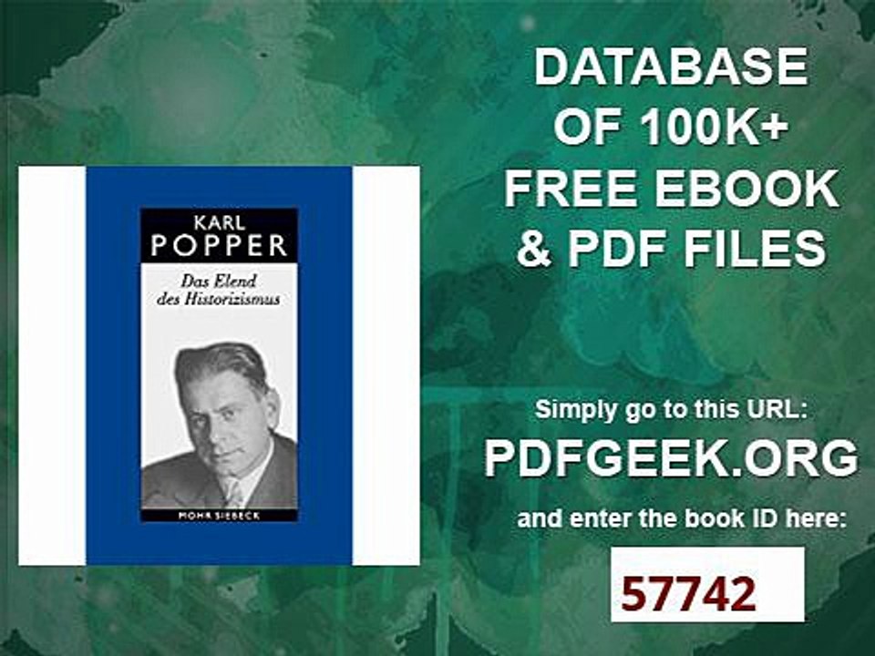 Gesammelte Werke Band 4 Das Elend Des Historizismus Karl R Popper Gesammelte Werke - 