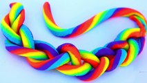DIY How To Make Play Doh Braids Rainbow Modelling Clay Fun And Creative - MightyToys
