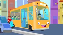 Las ruedas del autobus | guardería infantil rima canciones | The Wheels on the Bus