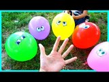 NEW Finger Family Rhymes - LEARN COLORS with Smiley Face Balloons - Baby Songs