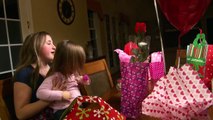 Kids Opening Presents on Valentines Day - Girls Make a Snowman - Baby Having Fun