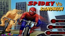 Spiderman vs Sandman Bike Racing Gameplay Episode | Spiderman Games | Kids Fun Club