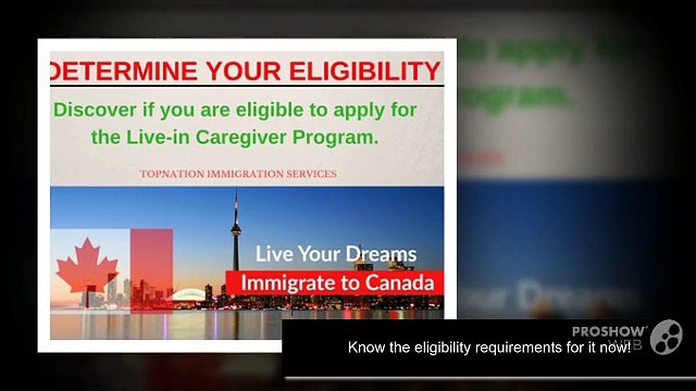 Requirements for working as a Live in Caregiver in Canada