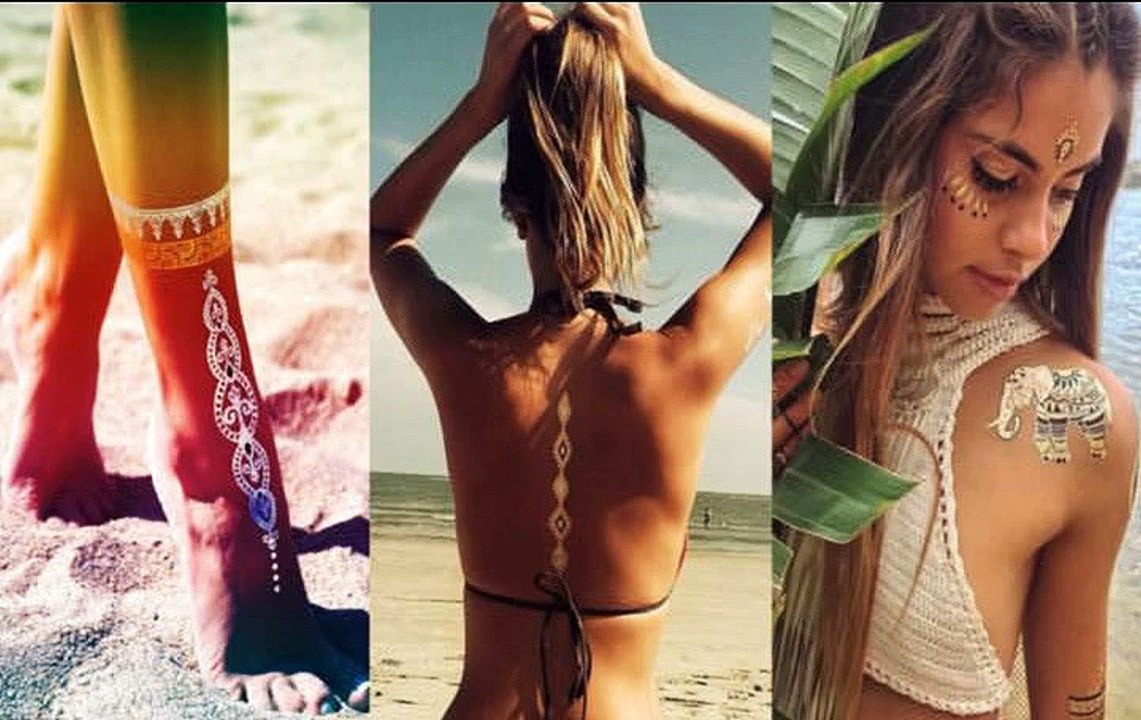 Tatouage Femme - 15 Autocollants de tatouage