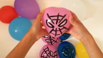 Pink Spidergirl spider-man Lot Wet balloons-Learn Colours Balloon Finger Nursery Songs Collection