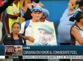Cuba: una multitud acompaña la caravana en honor a Fidel Castro