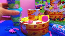 Play doh Peppa Pig Birthday Cake Playset Peppa Wutz Geburtstagskuchen aus Knete machen (Demo)