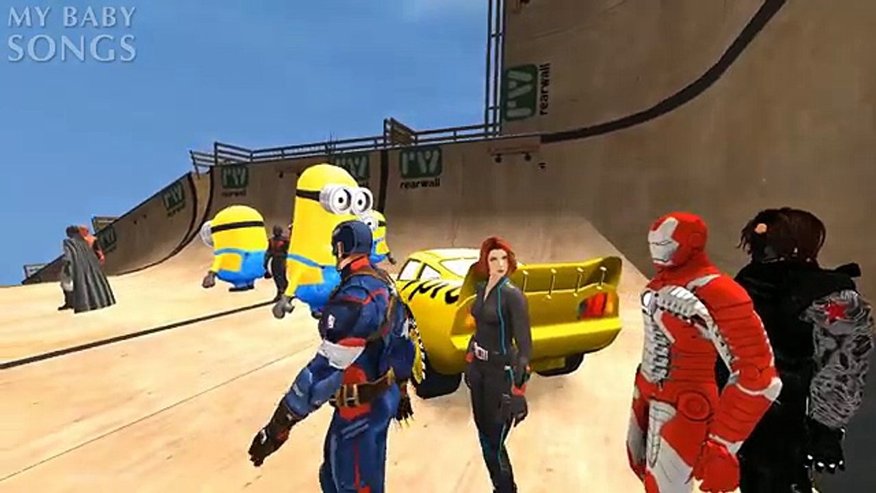 Captain America Civil War Gameplay with Spiderman Batman | Children Nursery Rhymes