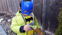 BABY Batman VS Superman Superheroes Battle Egg Surprise Toys Opening Playground Fun Playtime at Park
