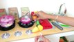 Learn Names of Fruits and Vegetables with Toy Velcro Food Cutting & Peppa Pig