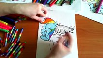 My Little Pony New Coloring Pages for Kids Colors Rainbow Coloring colored markers felt pens