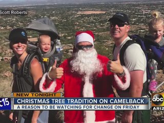 Phoenix officials OK Christmas tree on Camelback Mountain